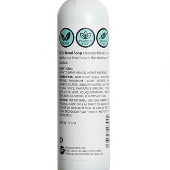 NEQI Hand Soap with Aloe Vera • Vegan, Paraben & Gluten Free 16 OZ Bottle NWT - Picture 3 of 5